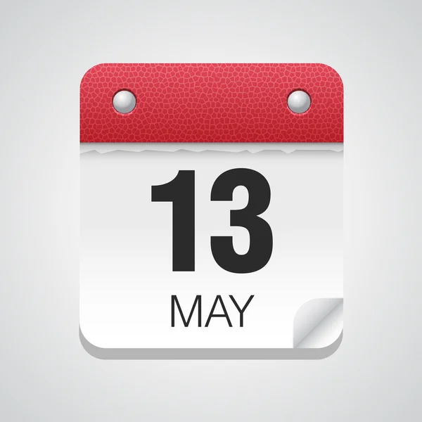 Calendário simples com 13 de maio —  Vetores de Stock