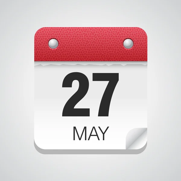 Calendario semplice con il 27 maggio — Vettoriale Stock