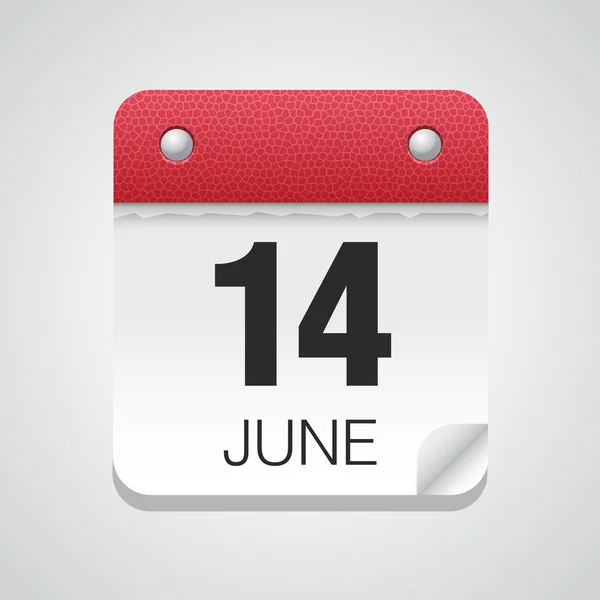 Calendario simple con 14 de junio — Vector de stock