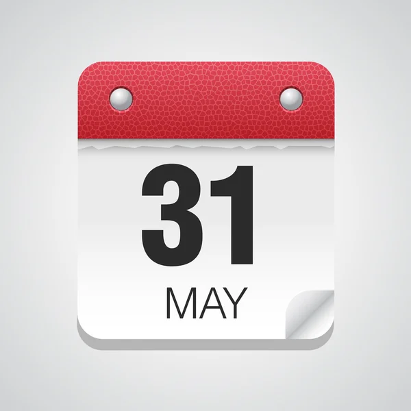Enkel kalender med 31 maj — Stock vektor
