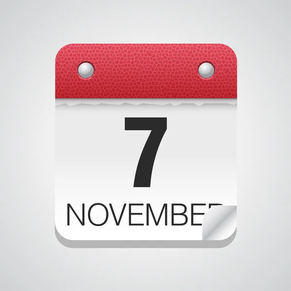 Simple calendar with November 7 — Stock Vector