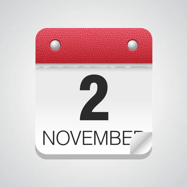 Simple calendar with November 2 — Stock Vector