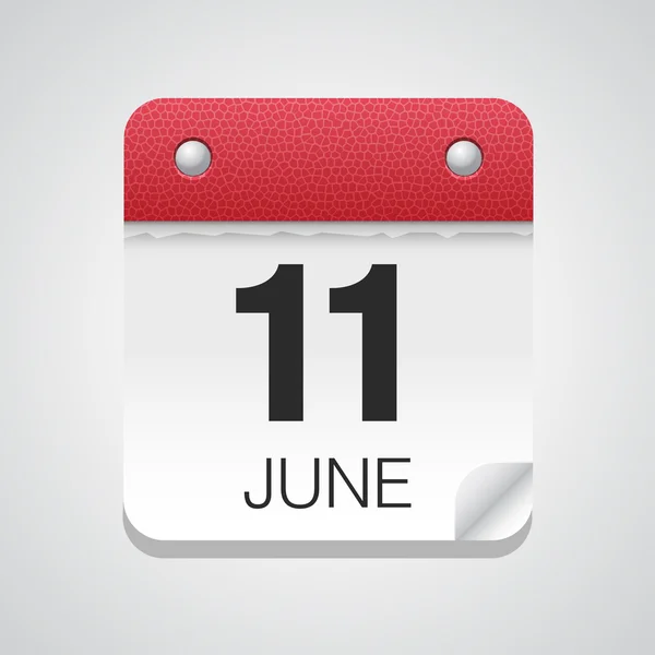 Simple calendar with June 11 — Stock Vector