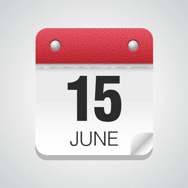Calendrier simple avec 15 juin — Image vectorielle