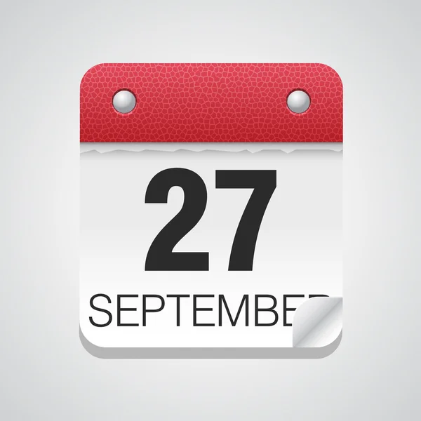 Eenvoudige kalender met 27 September — Stockvector