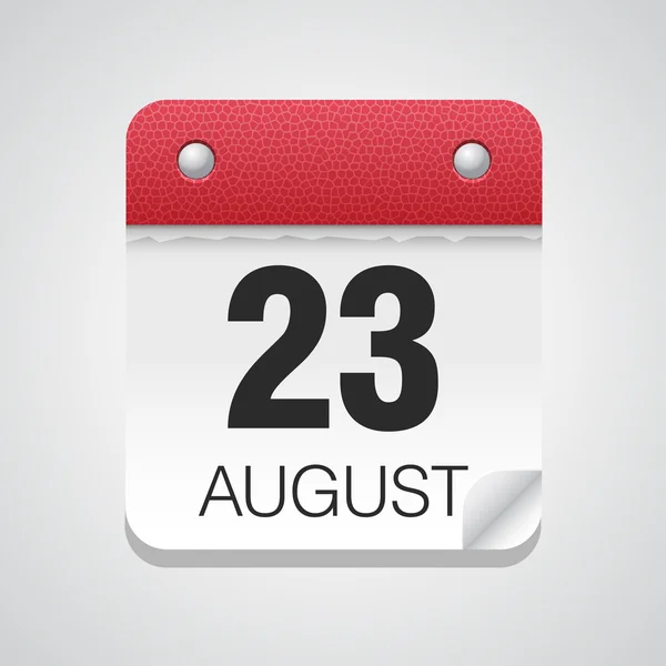 Calendar icon with August 23 — Stock Vector