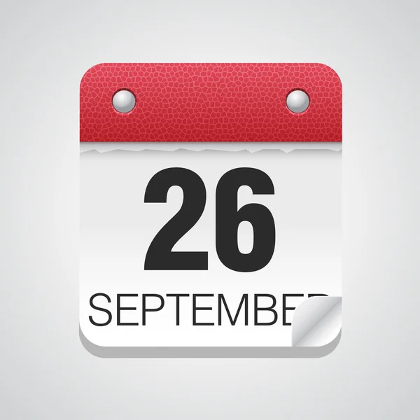 Prosty kalendarz z 26 września — Wektor stockowy