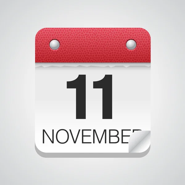 Simple calendar with November 11 — Stock Vector