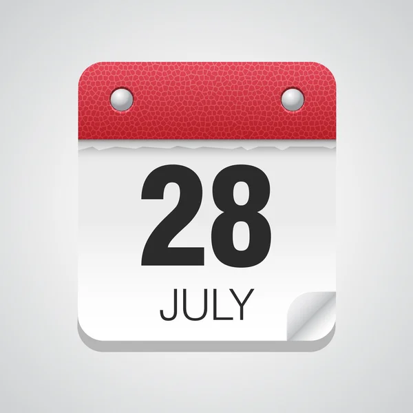 Basit takvim ile 28 Temmuz — Stok Vektör