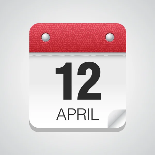 Ícone de calendário com 12 de abril —  Vetores de Stock