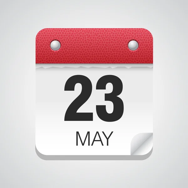 Enkel kalender med 23 maj — Stock vektor