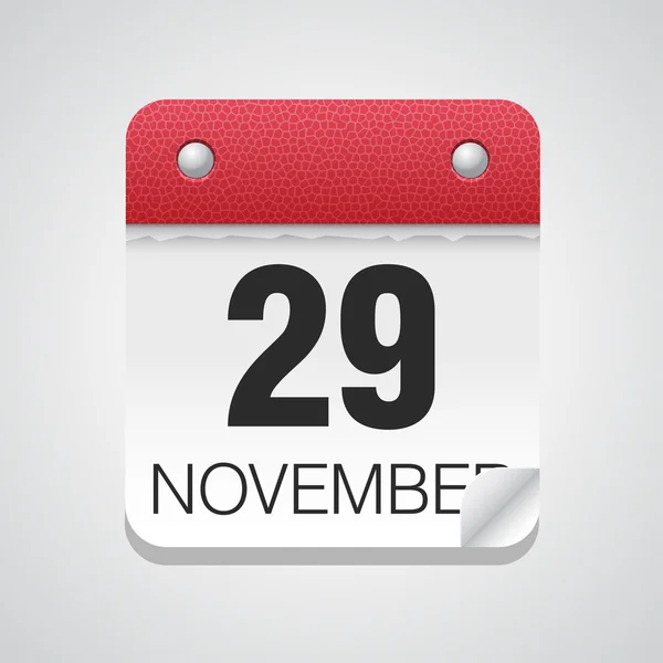 stock vector Simple calendar with November 29
