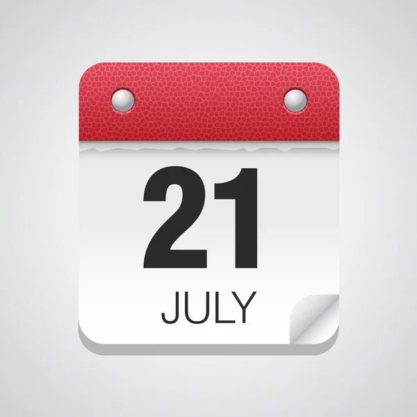 简单的日历与 7 月 21 日 — 图库矢量图片