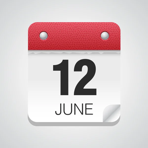 Simple calendar with June 12 — Stock Vector