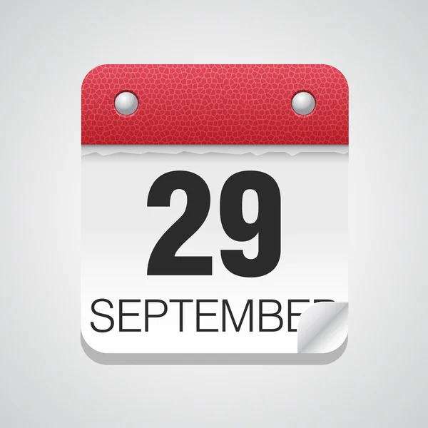 Απλό ημερολόγιο με 29 Σεπτεμβρίου — Διανυσματικό Αρχείο
