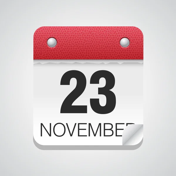 Simple calendar with November 23 — Stock Vector