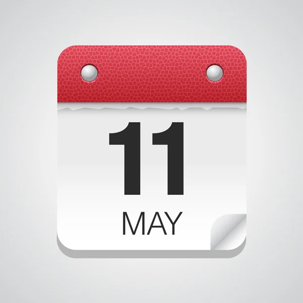 Einfacher Kalender mit 11. Mai — Stockvektor
