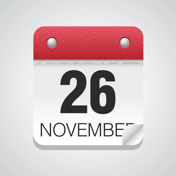Simple calendar with November 26 — Stock Vector