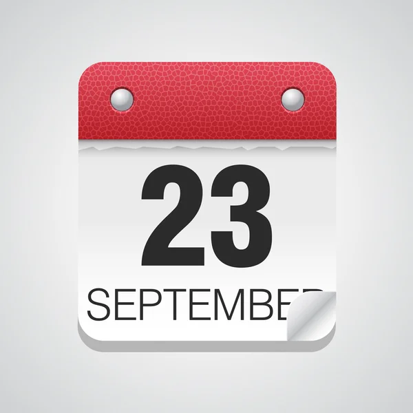 Eenvoudige kalender met 23 September — Stockvector