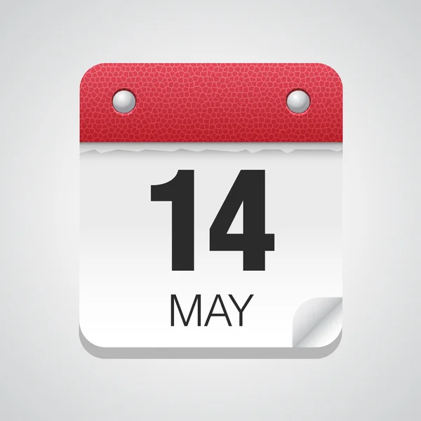 Eenvoudige kalender met 14 mei — Stockvector