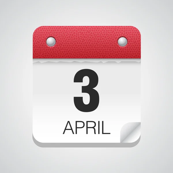 Простой календарь с 3 апреля — стоковый вектор