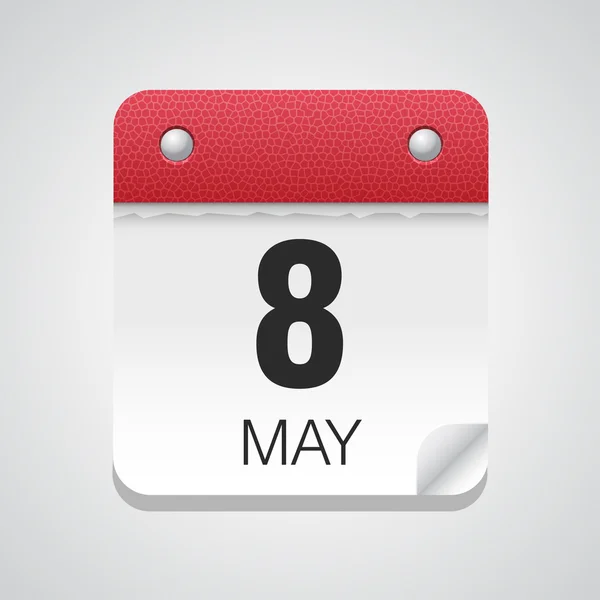 Jednoduchý kalendář s 8.května — Stockový vektor