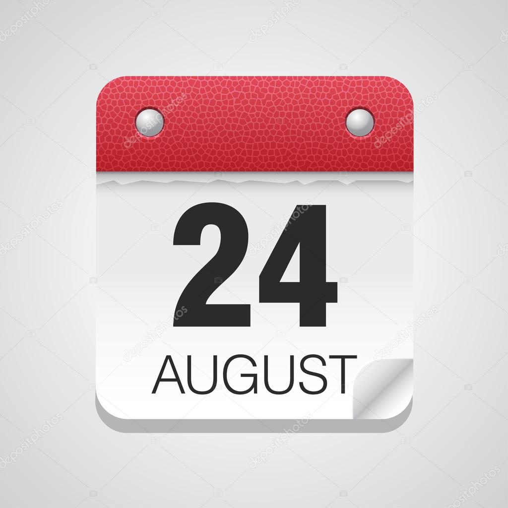 Calendar icon with August 24