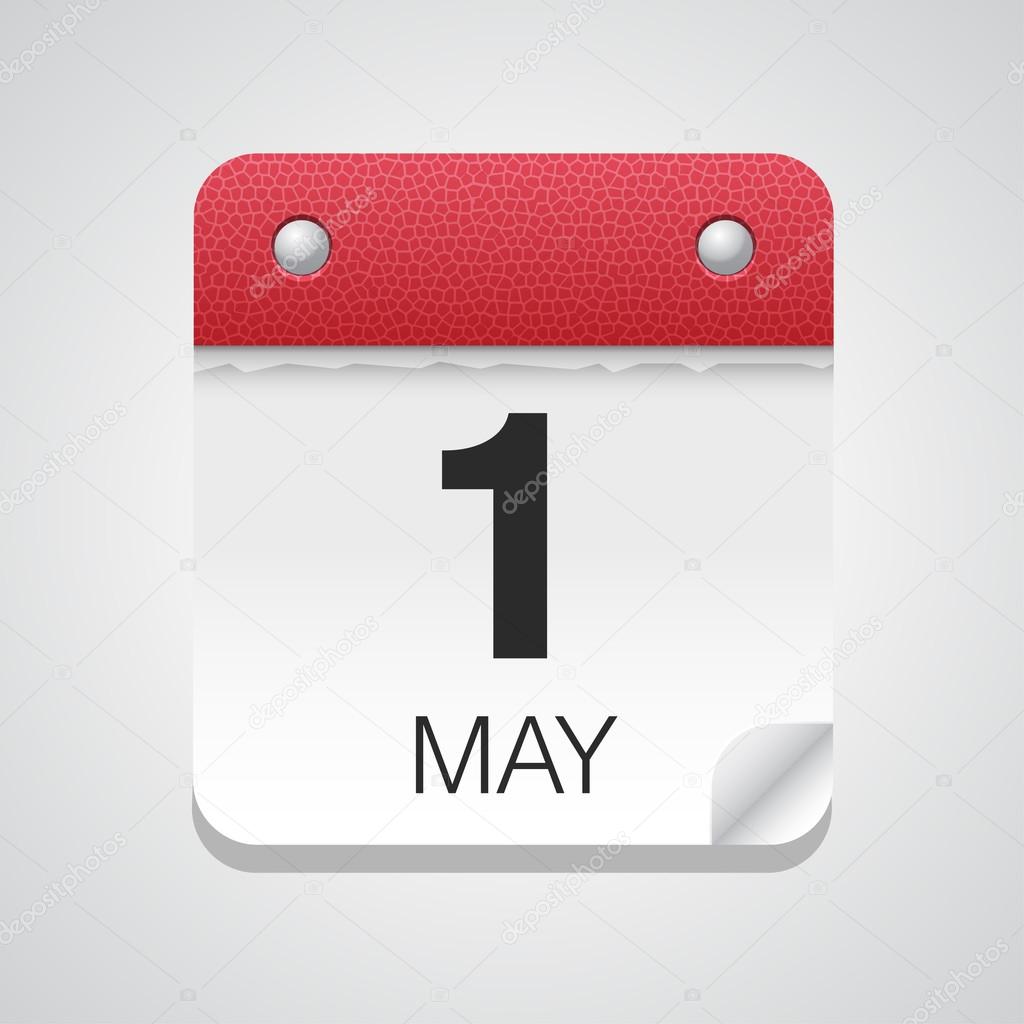 Simple calendar with May 1