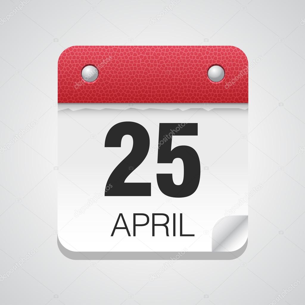 Calendar icon with April 25