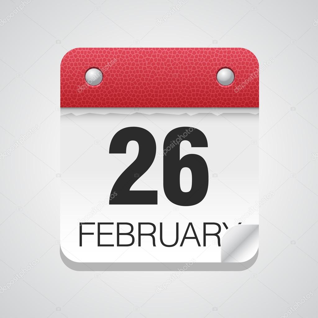 Calendar icon with February 26