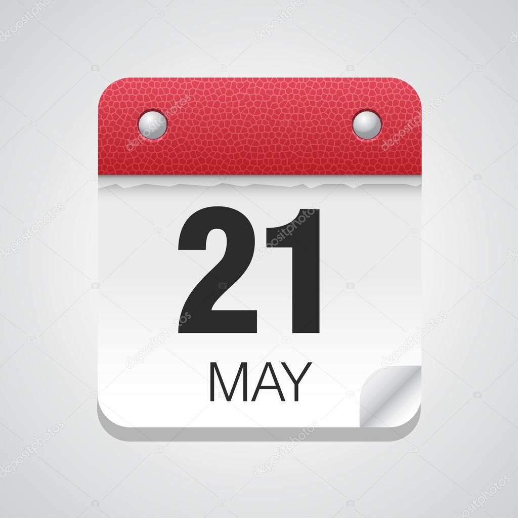 Simple calendar with May 21