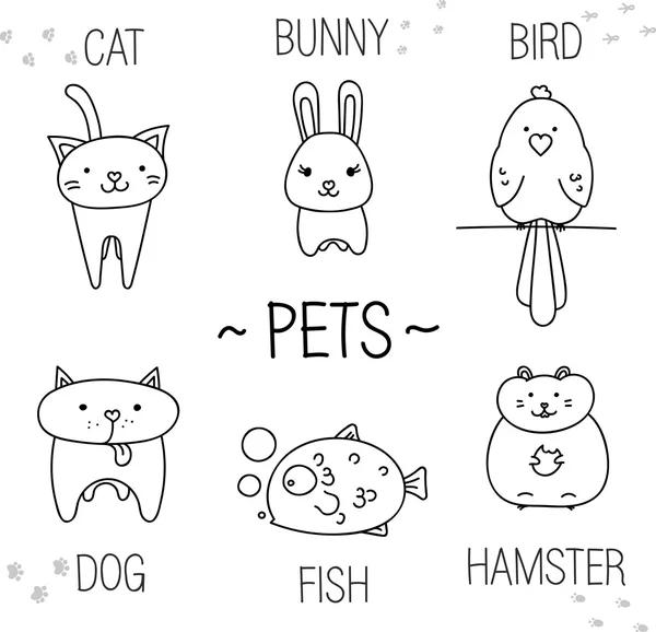 Animals characters set — Stock Vector