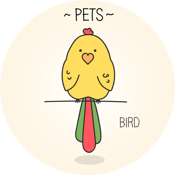 Dessin animé drôle oiseau mignon — Photo gratuite