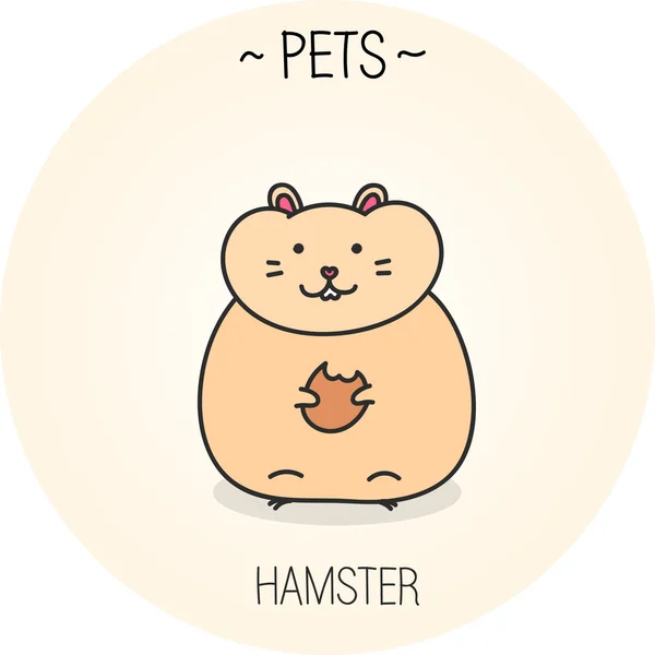 Dessin animé drôle hamster mignon — Photo gratuite