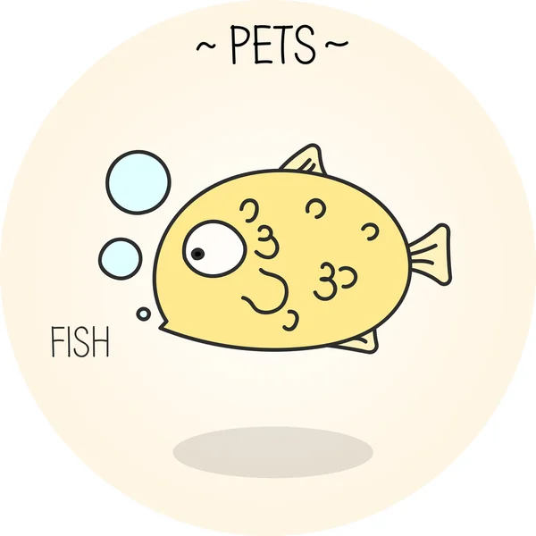 Αστεία χαριτωμένο ψάρι κινουμένων σχεδίων — Δωρεάν Φωτογραφία