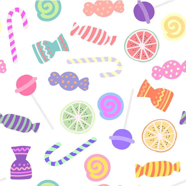 Set di caramelle cartone animato — Vettoriale Stock