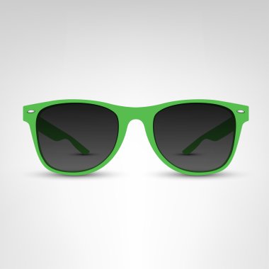 green sunglasses on white clipart