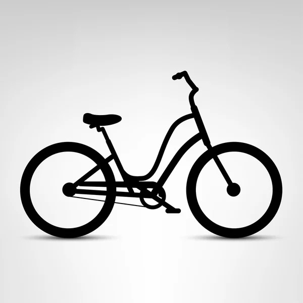 Niñas ciudad bicicleta — Vector de stock