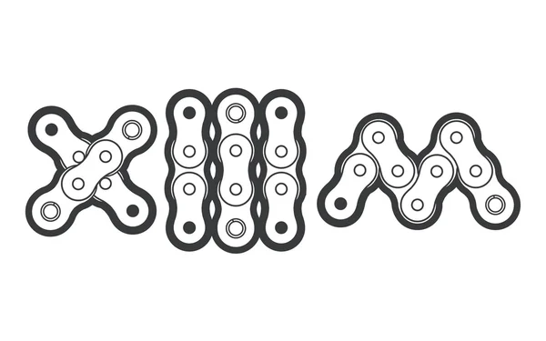 Extreme bicycle chain typography — Stock Vector