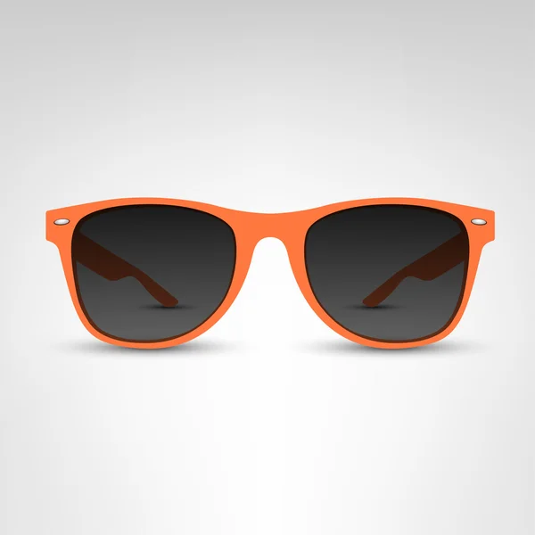 Gafas de sol rojas sobre blanco — Vector de stock