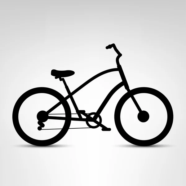 Svart cruiser cykel — Stock vektor
