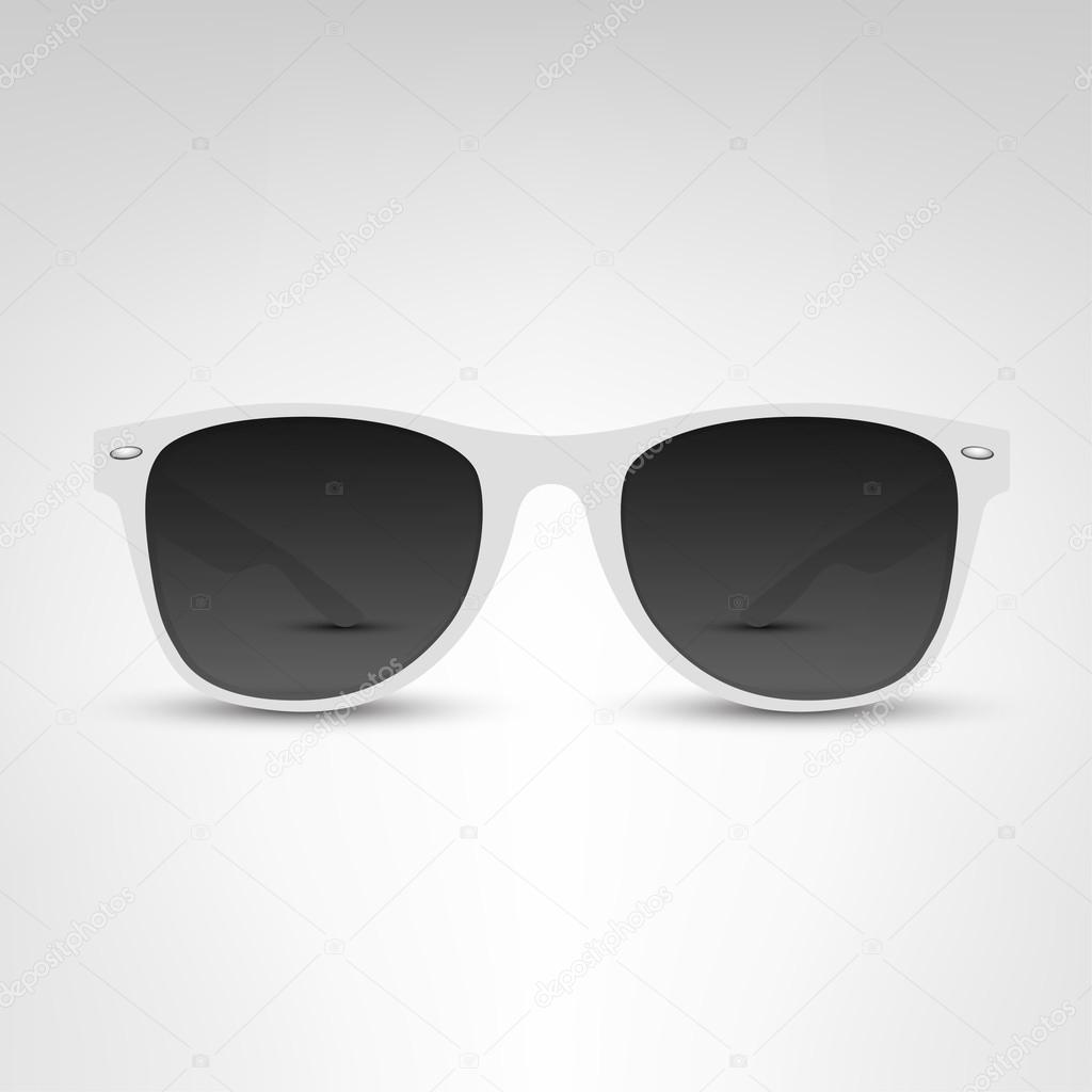 White sunglasses on white
