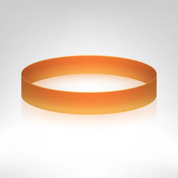 Bracciale in silicone arancione per mano — Vettoriale Stock