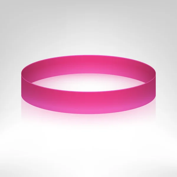 Bracciale in silicone rosa per mano — Vettoriale Stock