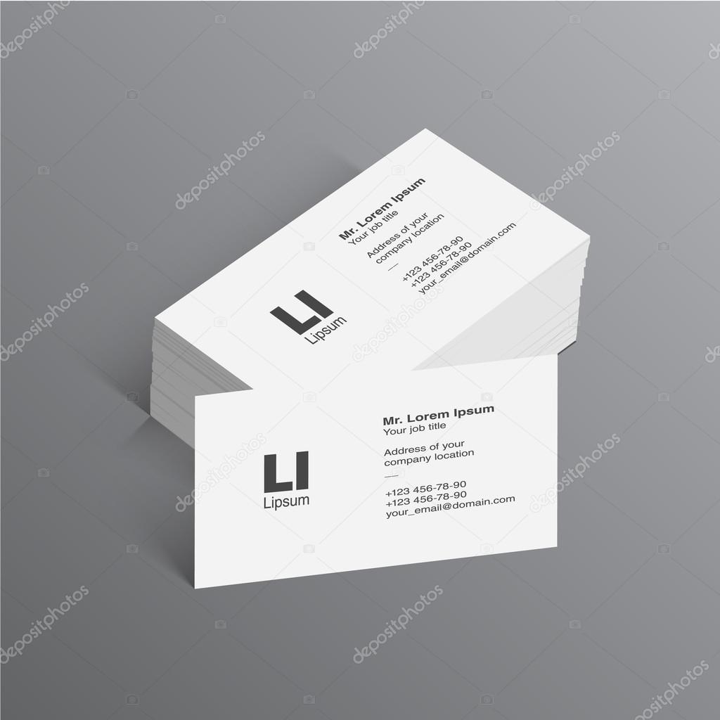 Set of black business cards