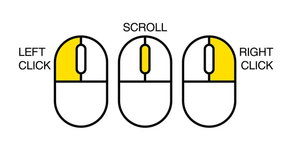 Fare düğmeleri illüstrasyon