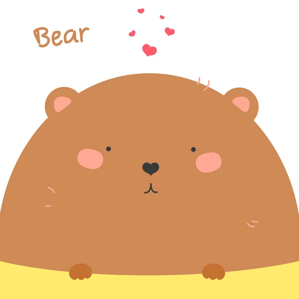 Funny hand drawn bear illustration — Free Stock Photo