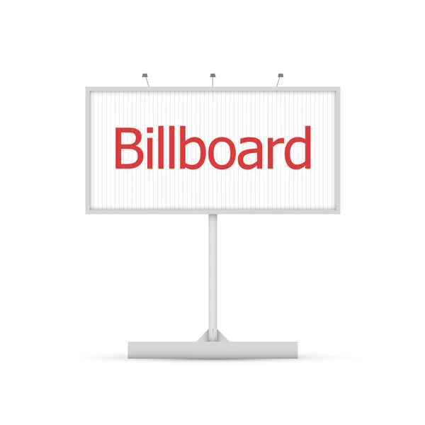 Billboard putih kosong terisolasi - Stok Vektor