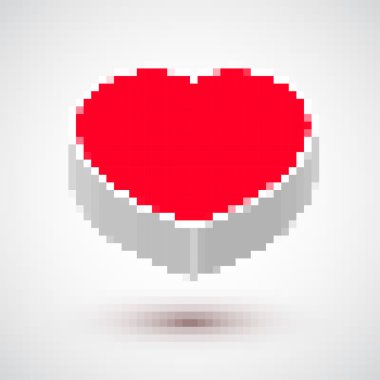 Kırmızı piksel kalp