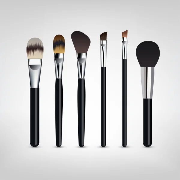 Make-up brushes set Stock Vector